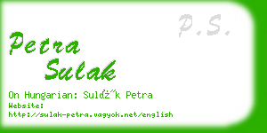 petra sulak business card